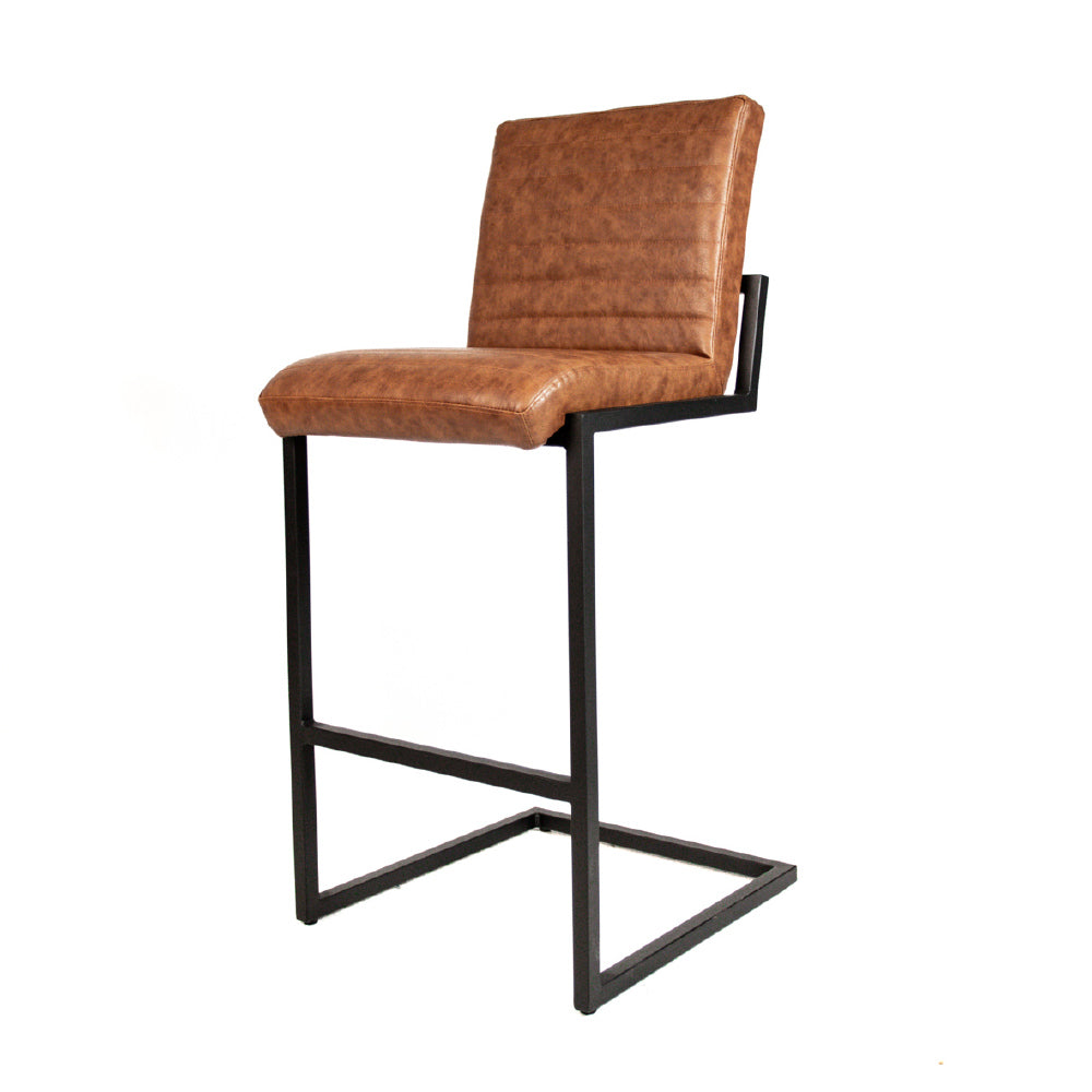 Bar Stool Kubis FavoFurn Cognac LxBxH 72x69x54 Artificial leather Nnb