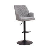 Bar Stool Donny FavoFurn Grey LxBxH 75x58x54 Fabric Nnb