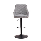 Bar Stool Donny FavoFurn Grey LxBxH 75x58x54 Fabric Nnb