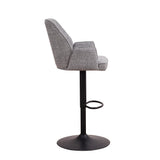 Bar Stool Donny FavoFurn Grey LxBxH 75x58x54 Fabric Nnb