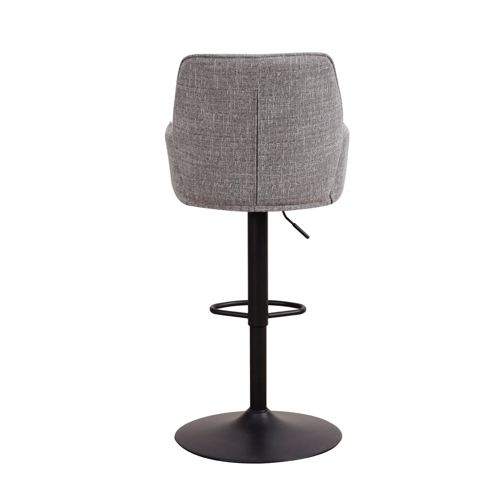 Bar Stool Donny FavoFurn Grey LxBxH 75x58x54 Fabric Nnb