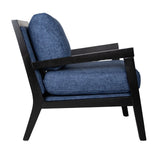 Armchair East FavoFurn Blue LxBxH 112x86x72 Fabric Nnb