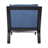 Armchair East FavoFurn Blue LxBxH 112x86x72 Fabric Nnb