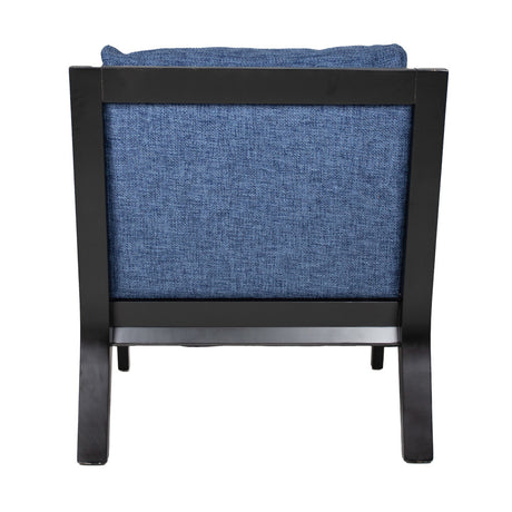 Armchair East FavoFurn Blue LxBxH 112x86x72 Fabric Nnb