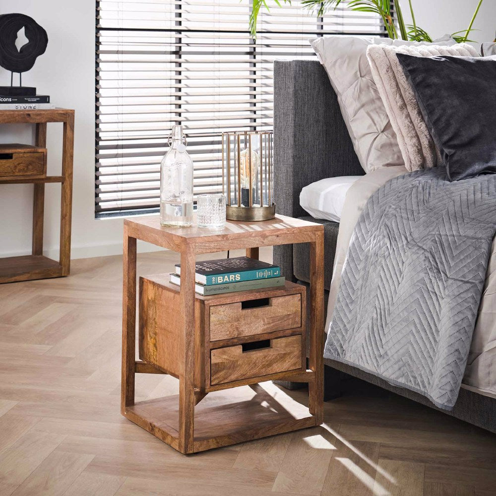 Bedside Table Casablanca HomeHaven Brown LxBxH 61x50x42 Mango wood Nnb