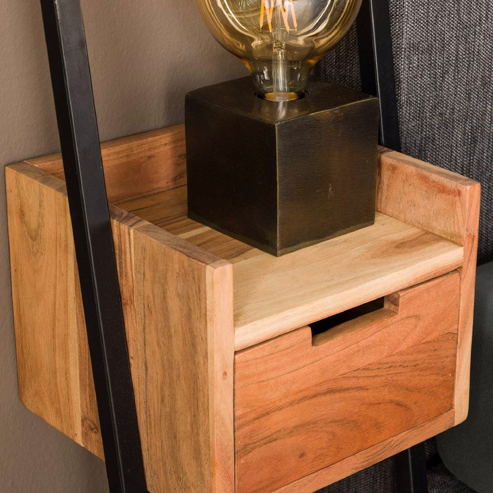 Bedside Table Kendal HomeHaven Brown LxBxH 140x30x25 Acacia wood Nnb