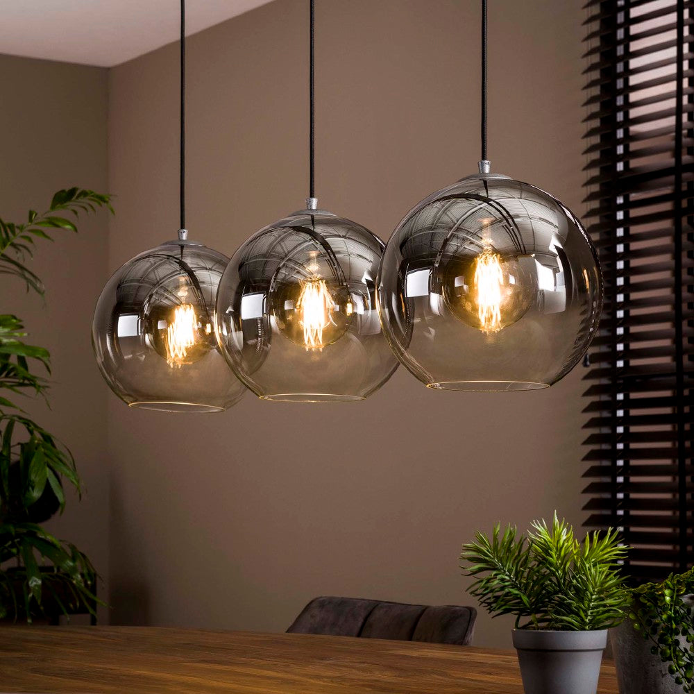 Pendant Light Brinley HomeHaven Anthracite LxBxH 101x52x37 Glass Nnb