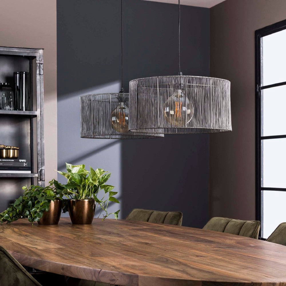 Pendant Light Mace HomeHaven Black LxBxH 90x45x28 Metal Nnb