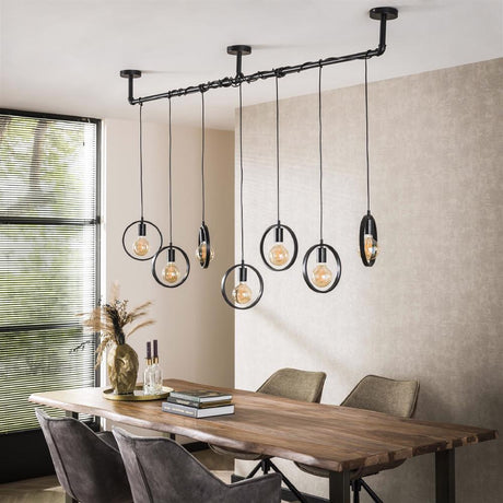 Pendant Light Lyric HomeHaven Grey, Black Metal Nnb