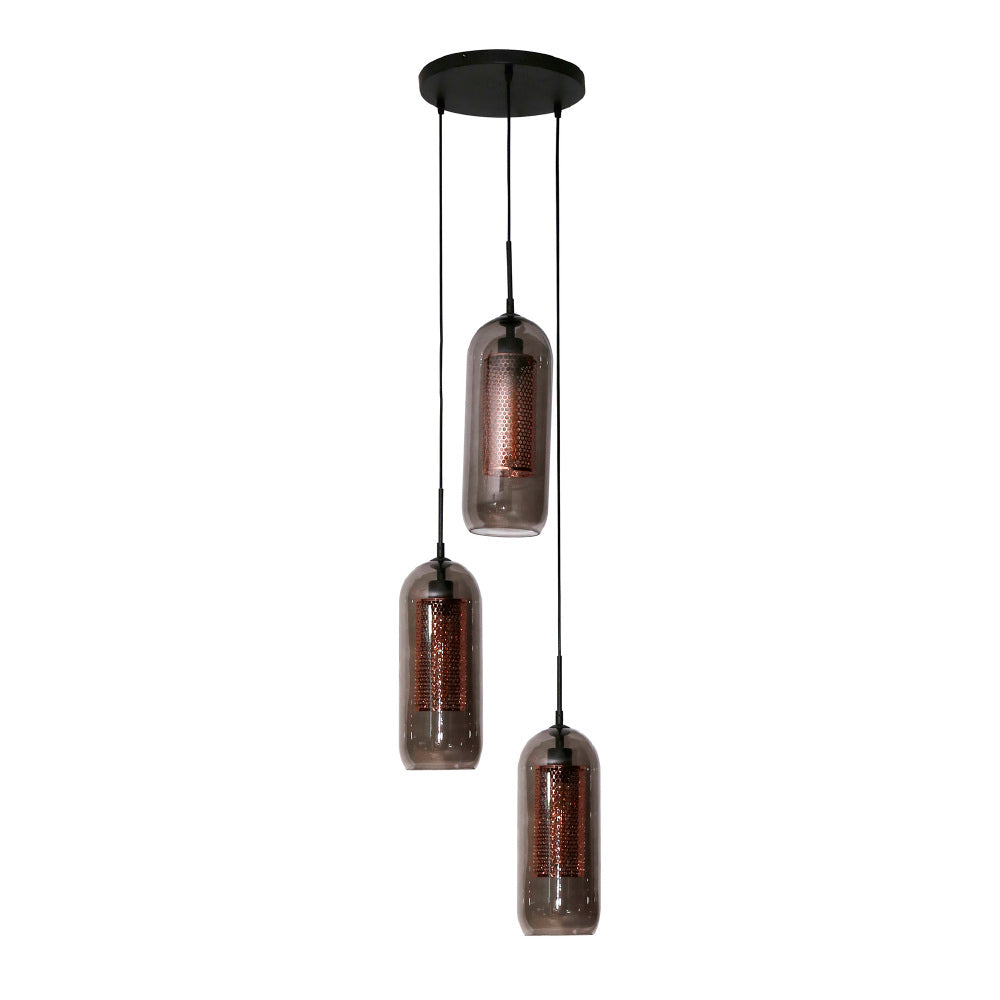 Pendant Light Murphy HomeHaven Anthracite LxBxH 81x63x24 Glass Nnb